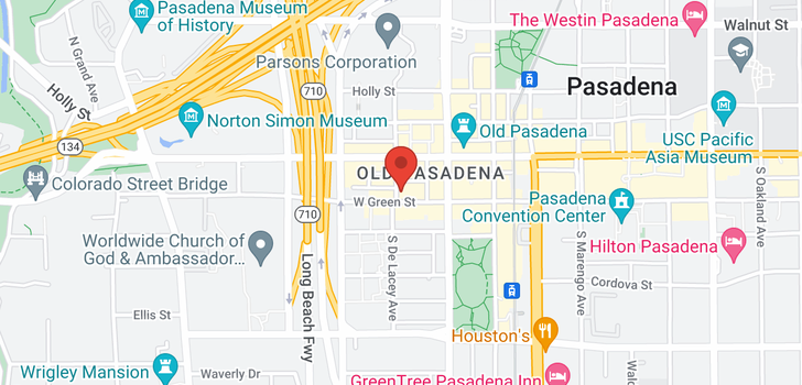 map of 54 S De Lacey Pasadena, CA 91105